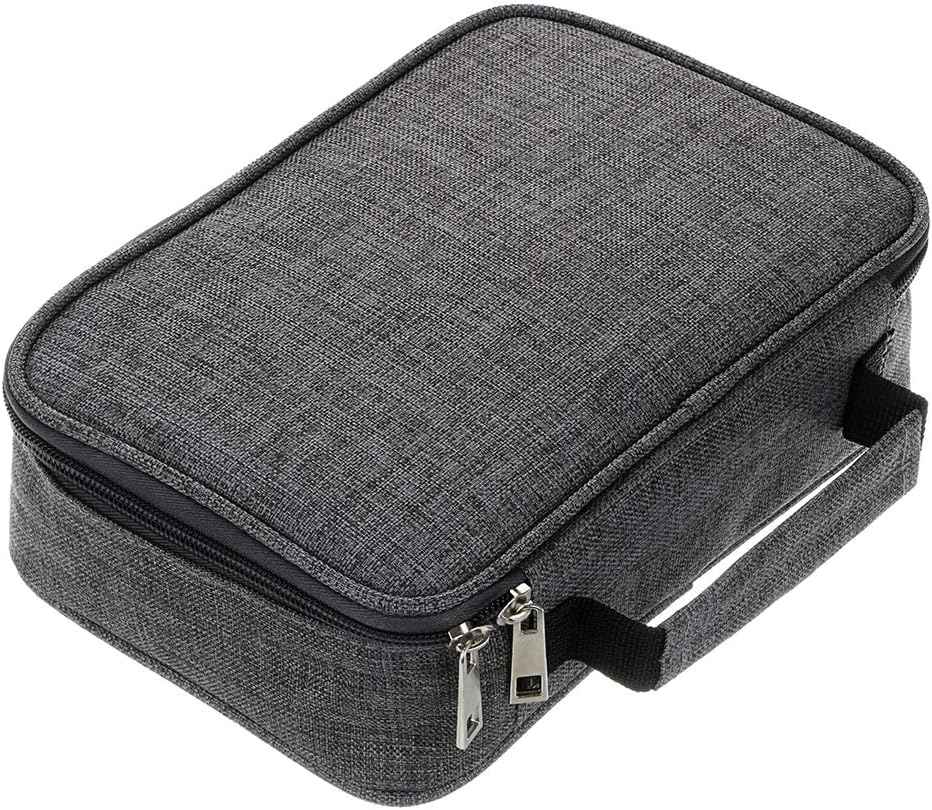 72 Slots High Capacity Zipper Pens Pencil Case Grey