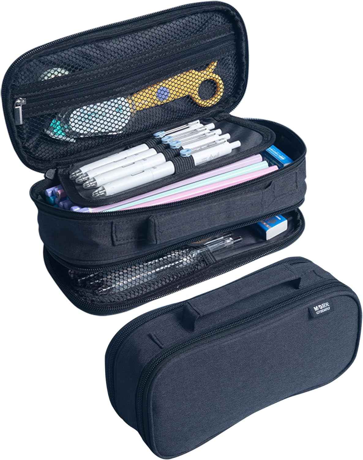 M&G Large Capacity Pencil Pouch Case Stationery Pens Bag