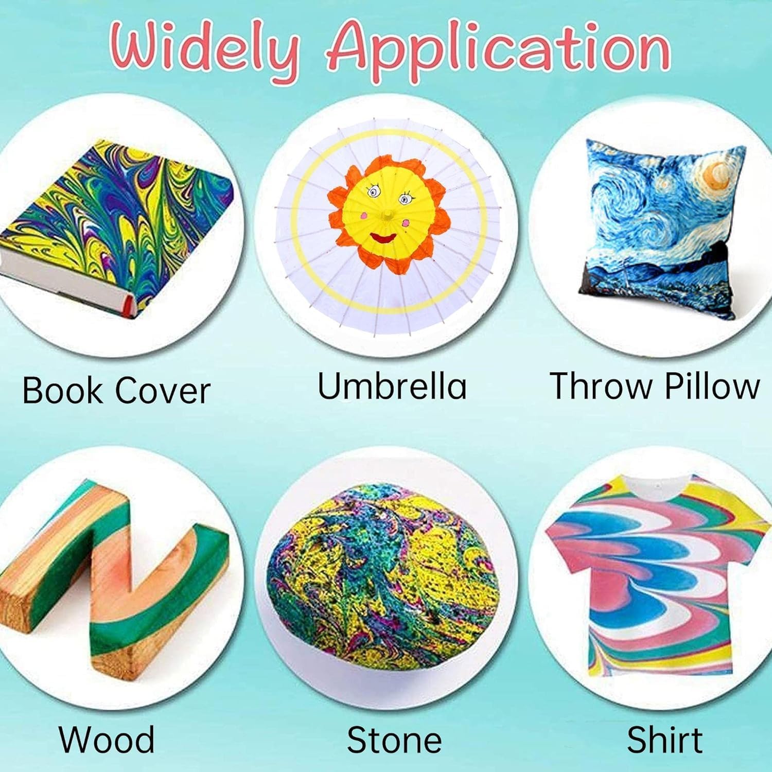 Water Marbling Paint Kit for Kids Art Paint Set-8 Color