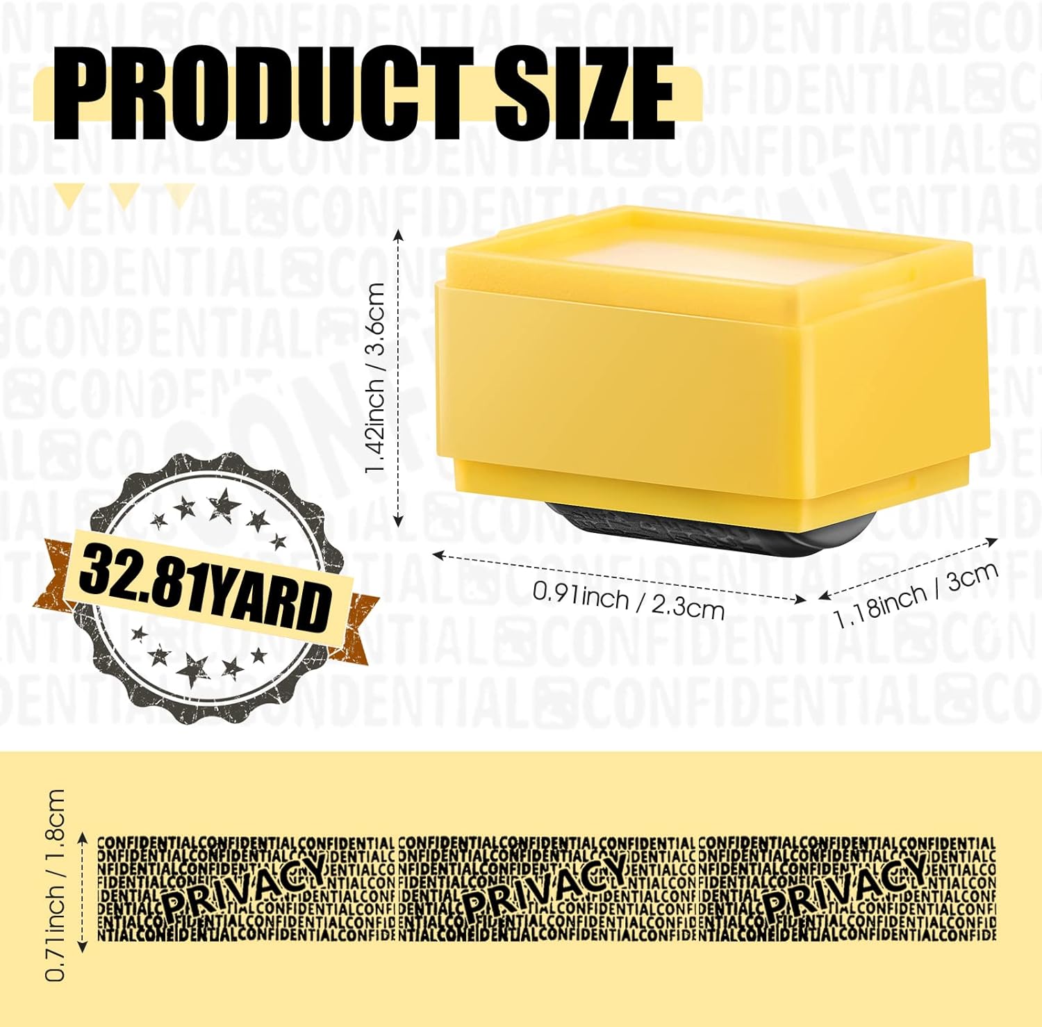 3 Pack Identity Protection Roller Stamps