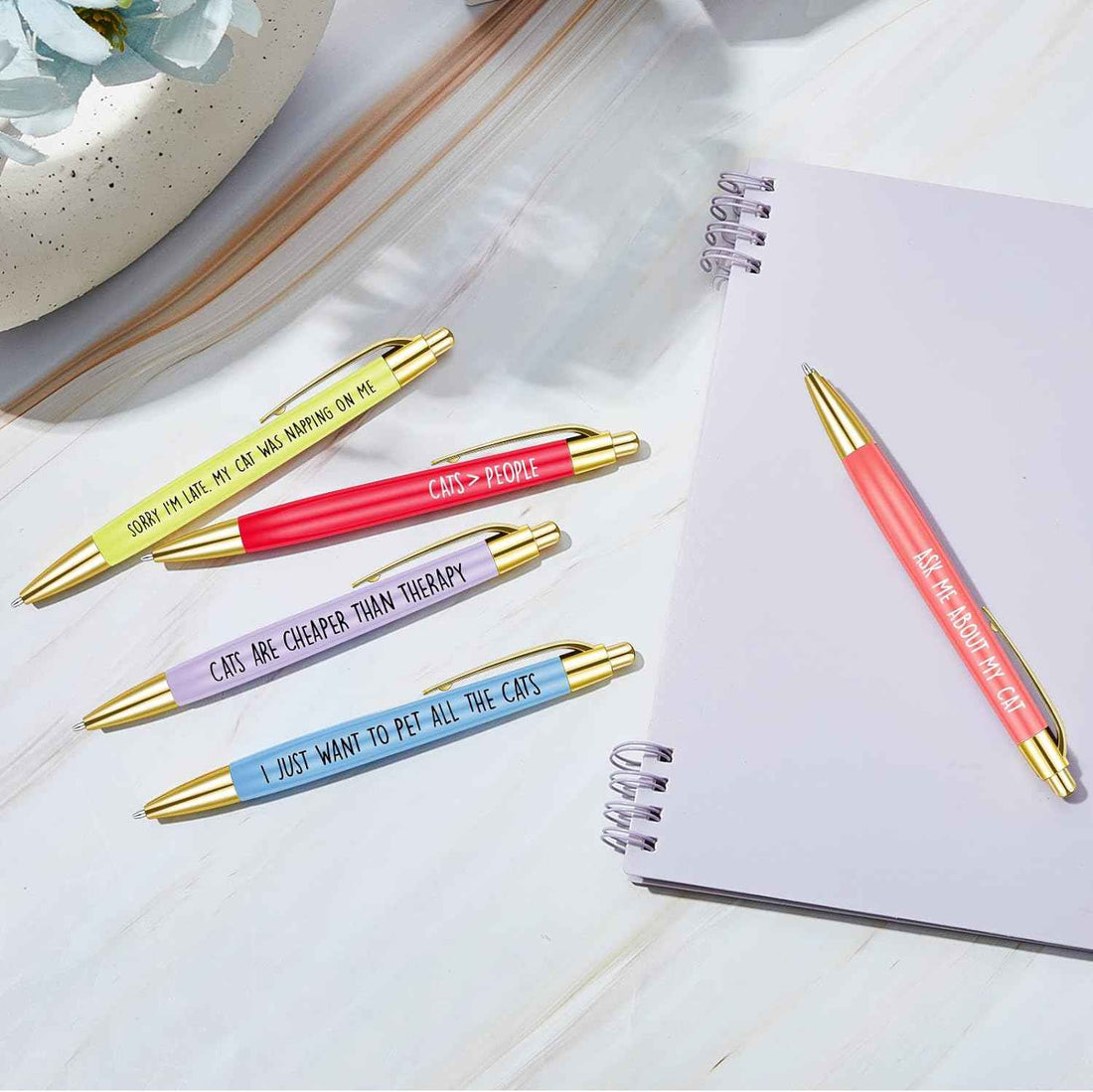10pcs Cat Lovers Ballpoint Pen Set