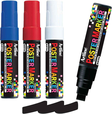 Artline EPP-12 Poster Markers | 12.0mm Flat Tip | 2 Pack 4 Mixed Color