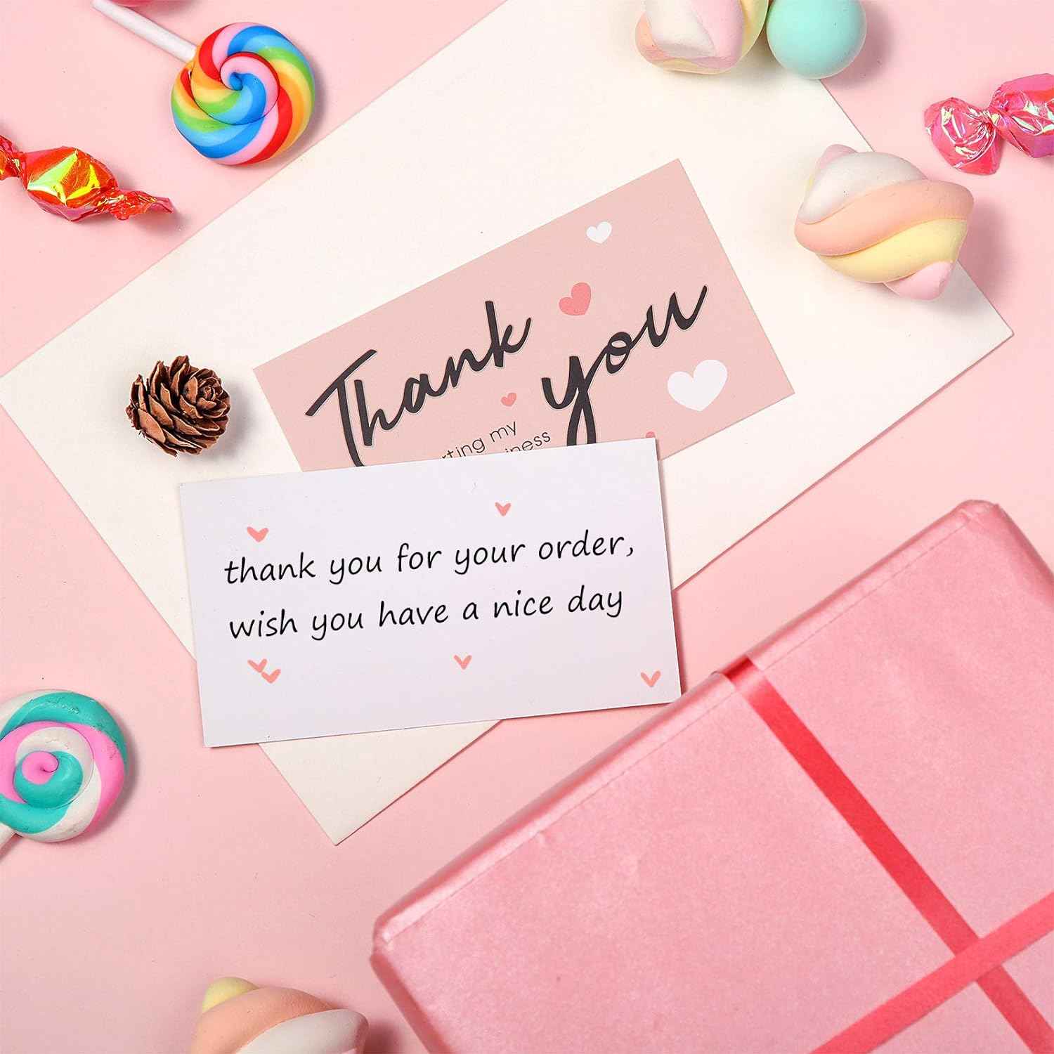 100 Pieces Thank You for Supporting My Small Business Card and 500 Pieces Stickers
