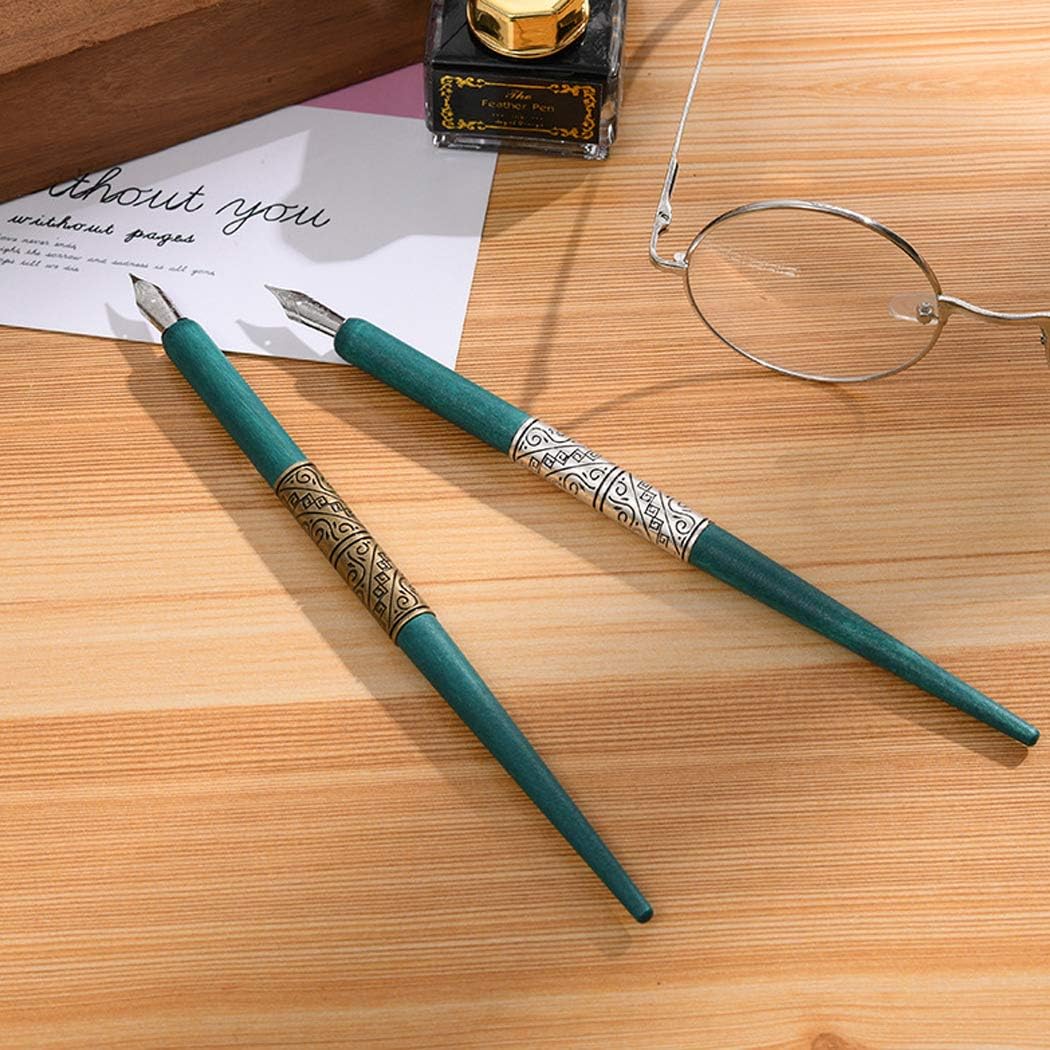 Manga Gothic Dip Calligraphy Drawing Pen Kit Silver and Bronze