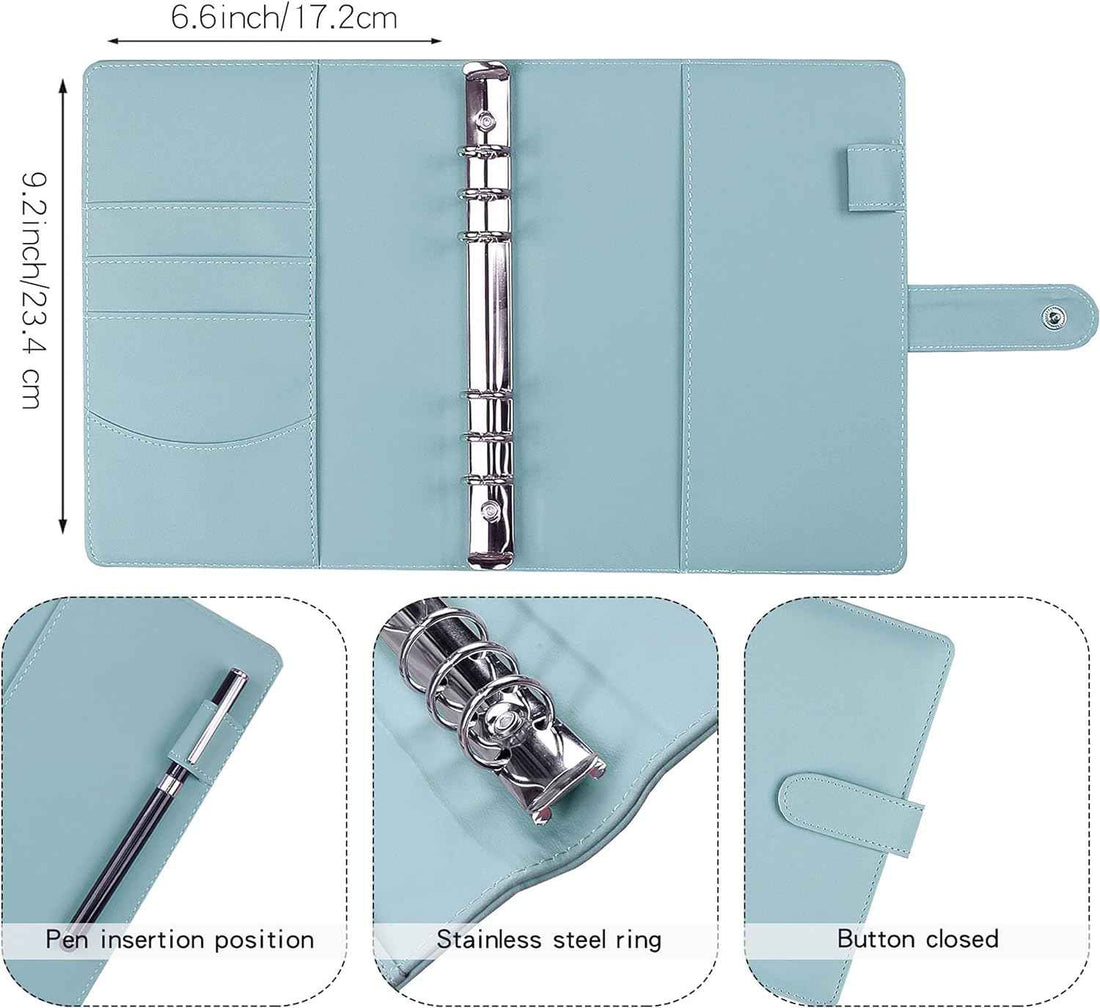 A5 Binder Notebook Financial Management with 12PCS Budget Envelopes Blue