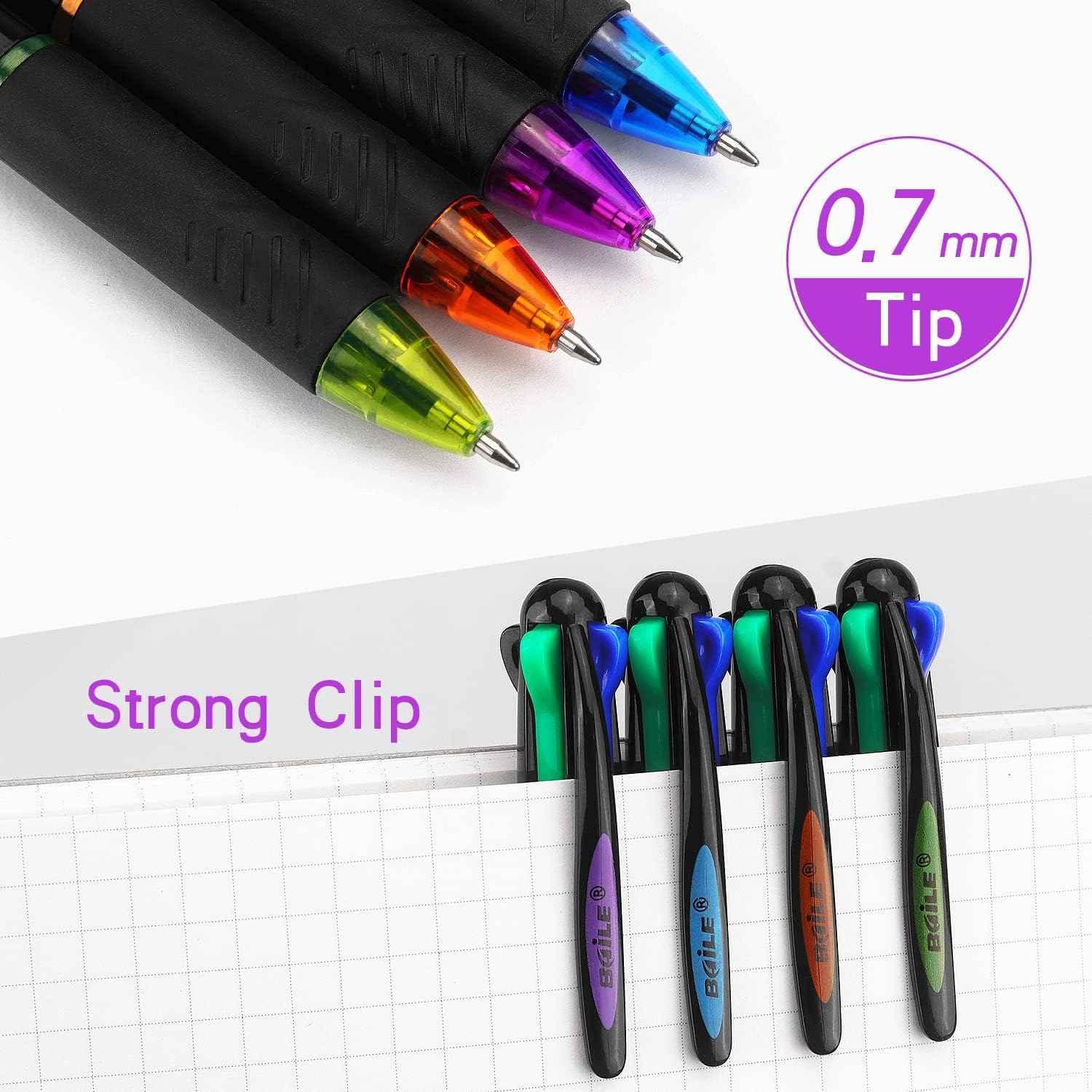 Multicolor Ballpoint Pens 4in1 0.7mm Retractable Gift Pens