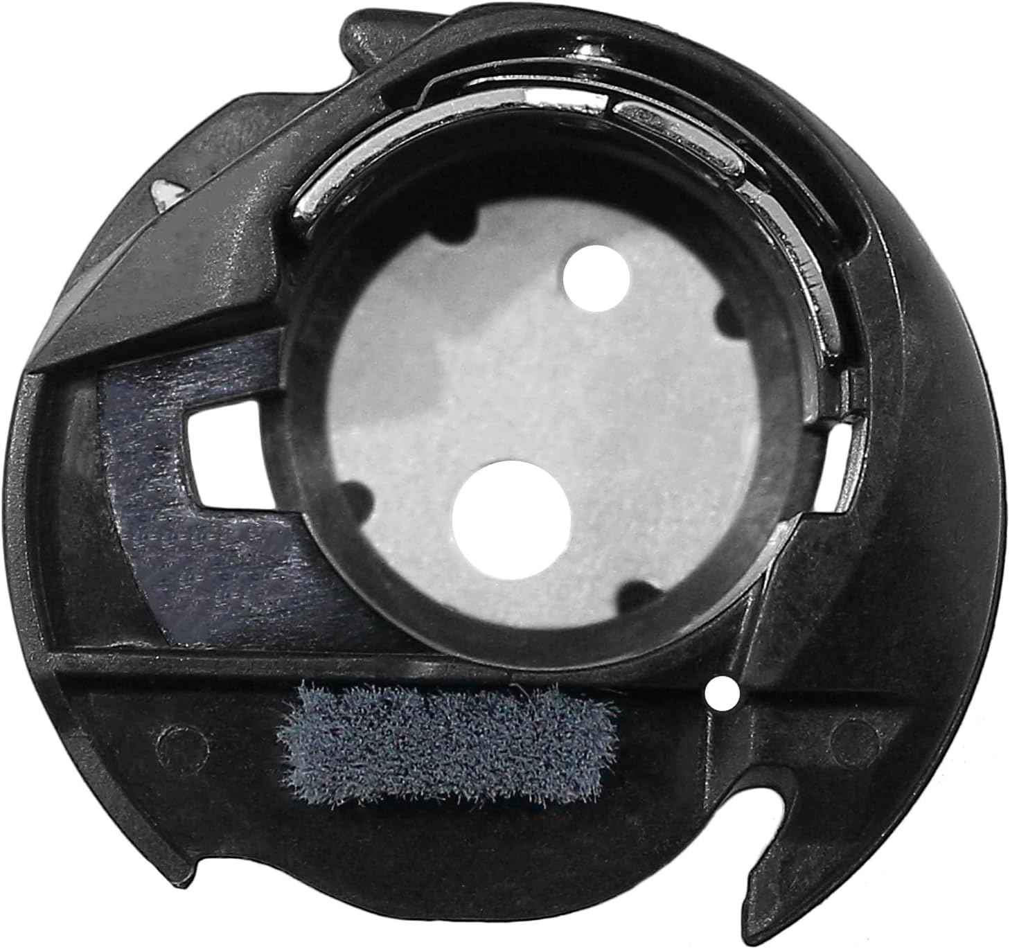 Bobbin case XC3152221, black plastic with metal bobbin race and felt pad