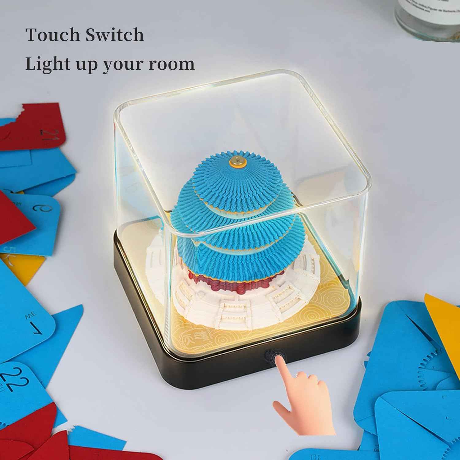 2024 Desk Calendar 3D Memo Pad with Light Temple of Heaven