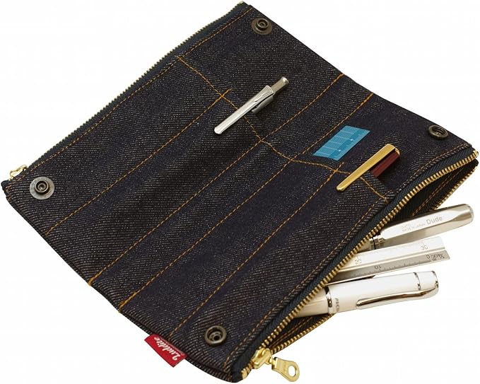 LUDDITE Bendy Pen Case Okayama Denim