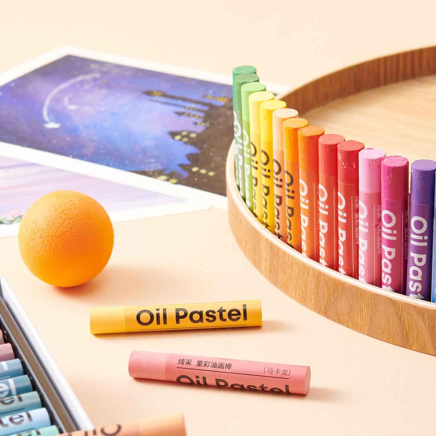 KALOR Oil Pastels Set,24 Classic Colors