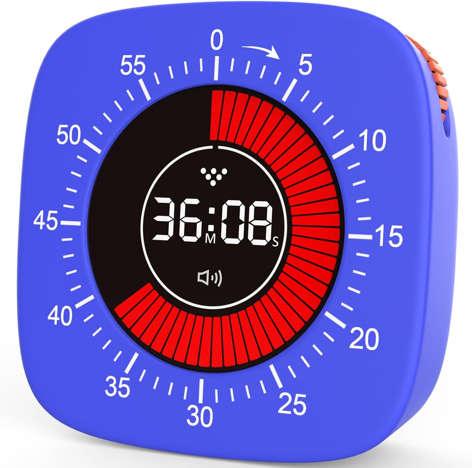 60 Minutes Digital Visual Timer Rechargeable Blue