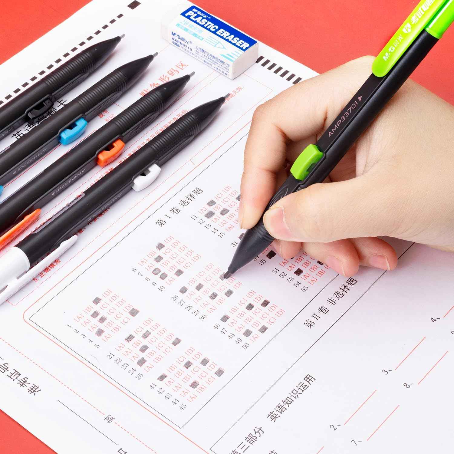 M&G 9Pcs Mechanical Pencils and 2B Black Lead Refills Set