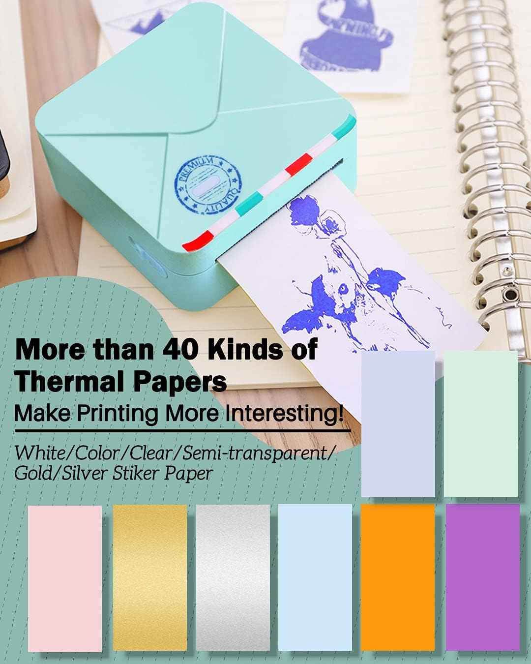 Phomemo M02S HD Bluetooth Thermal Photo Printer with 1 Roll Paper