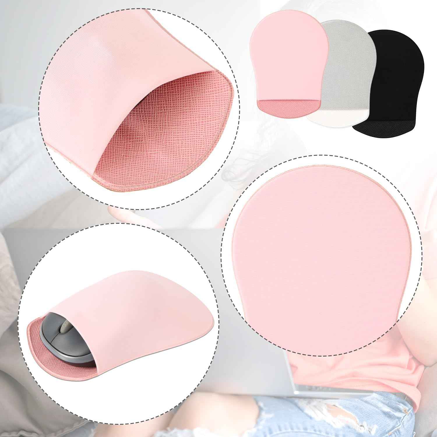 3pcs Stick-On Mouse Pouches with Reusable Adhesive