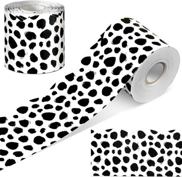 65 Feet Bulletin Board Dots Decorative Trim Borders Elegant Wavy Black Dot