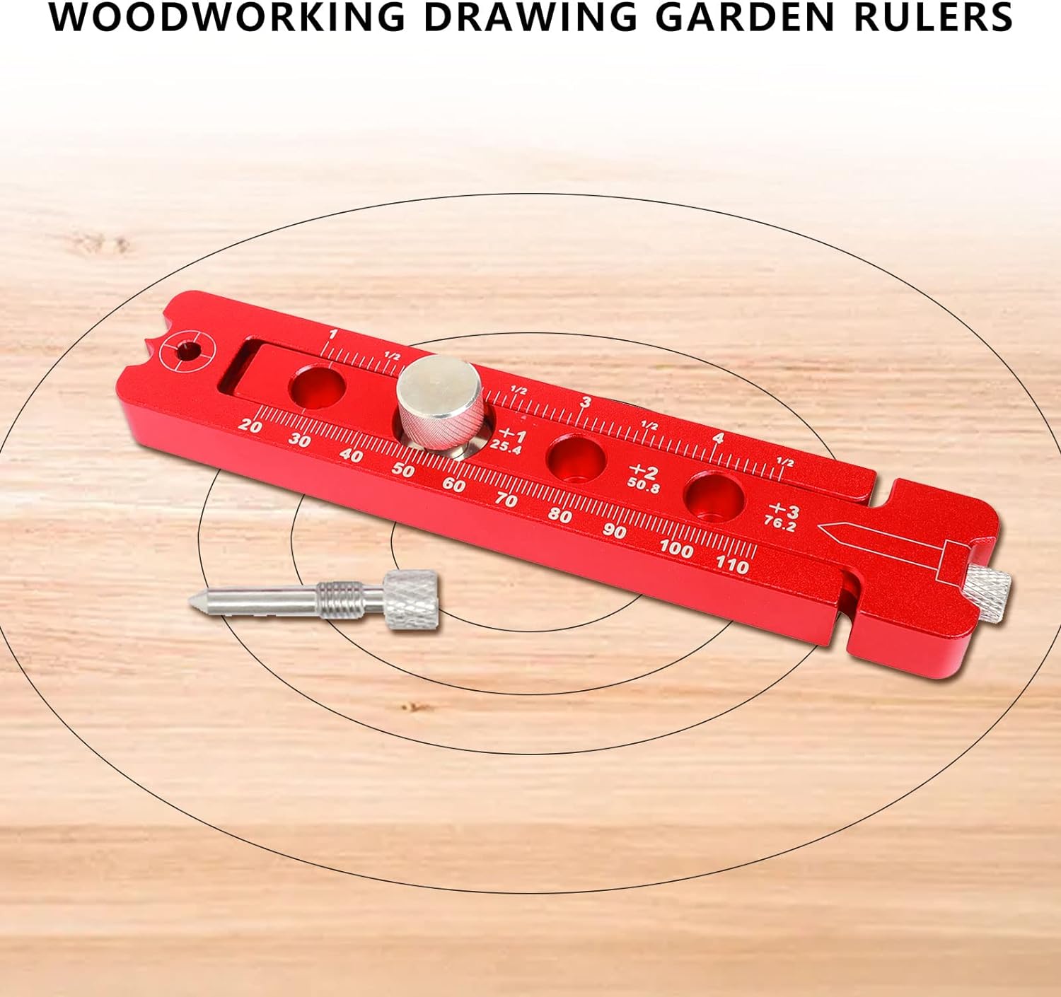 Aluminum Woodworking Compass Scriber Circle Ruler 164MM