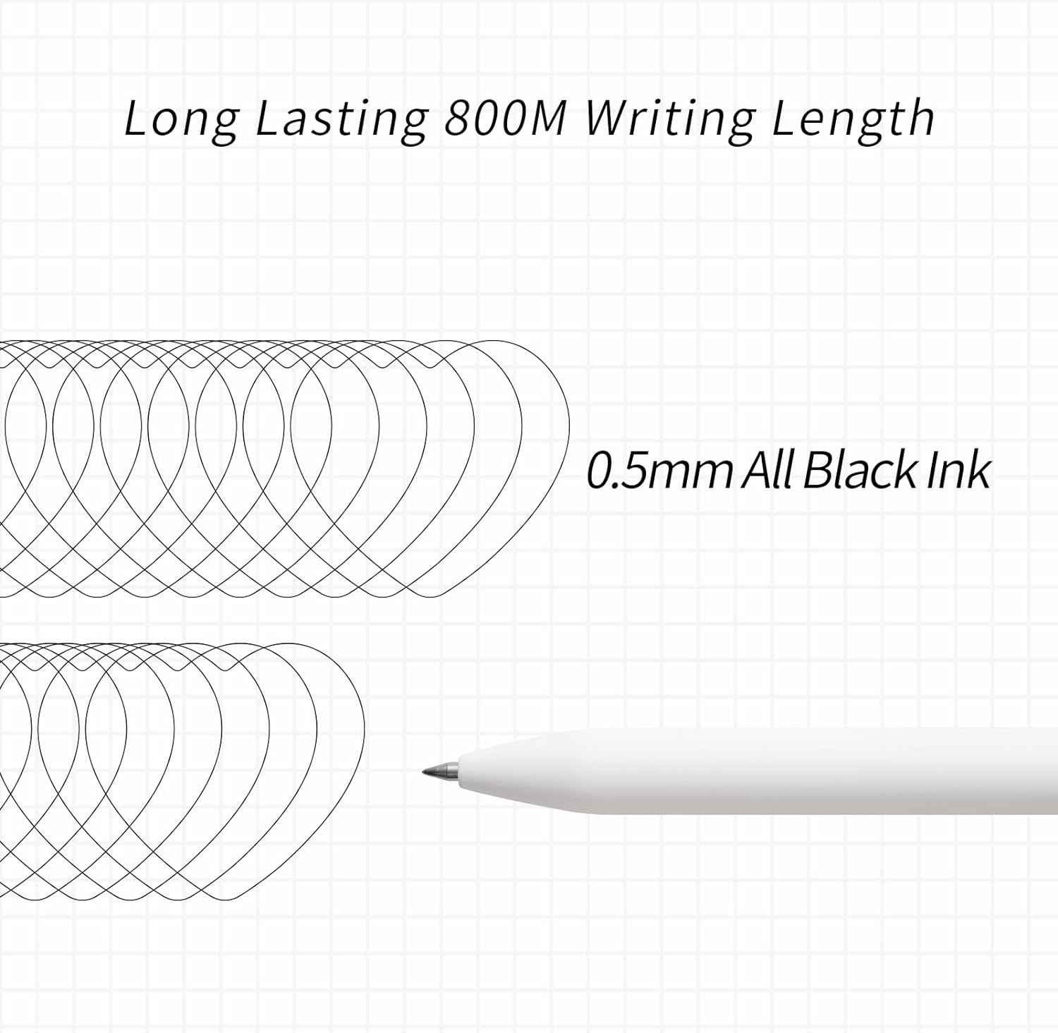 Kaco FIRST Gel Ink Pens,Cute Heart with Extra 4 Black Refills (2 White)