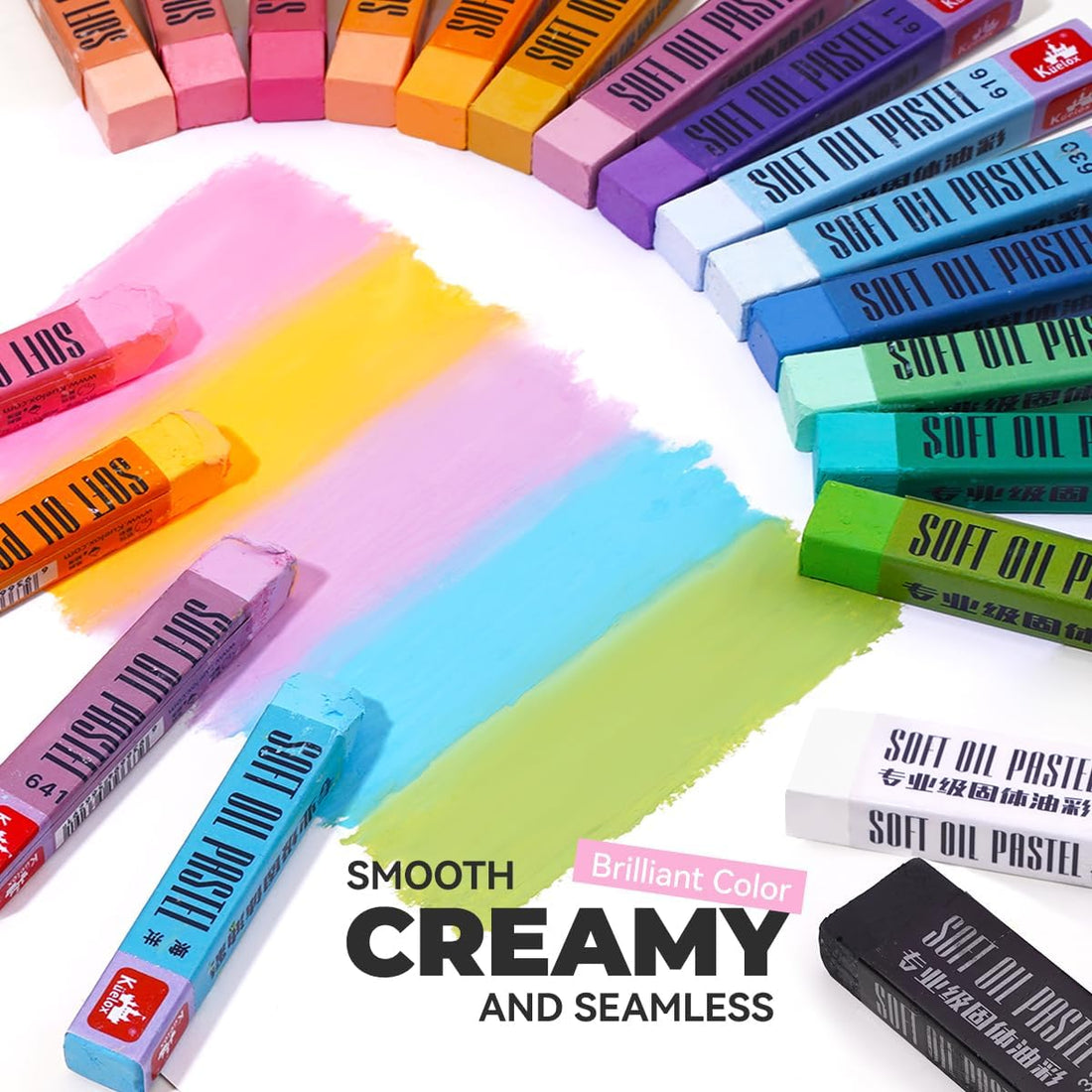 48 Square Oil Pastels for Artists 48 Macaron