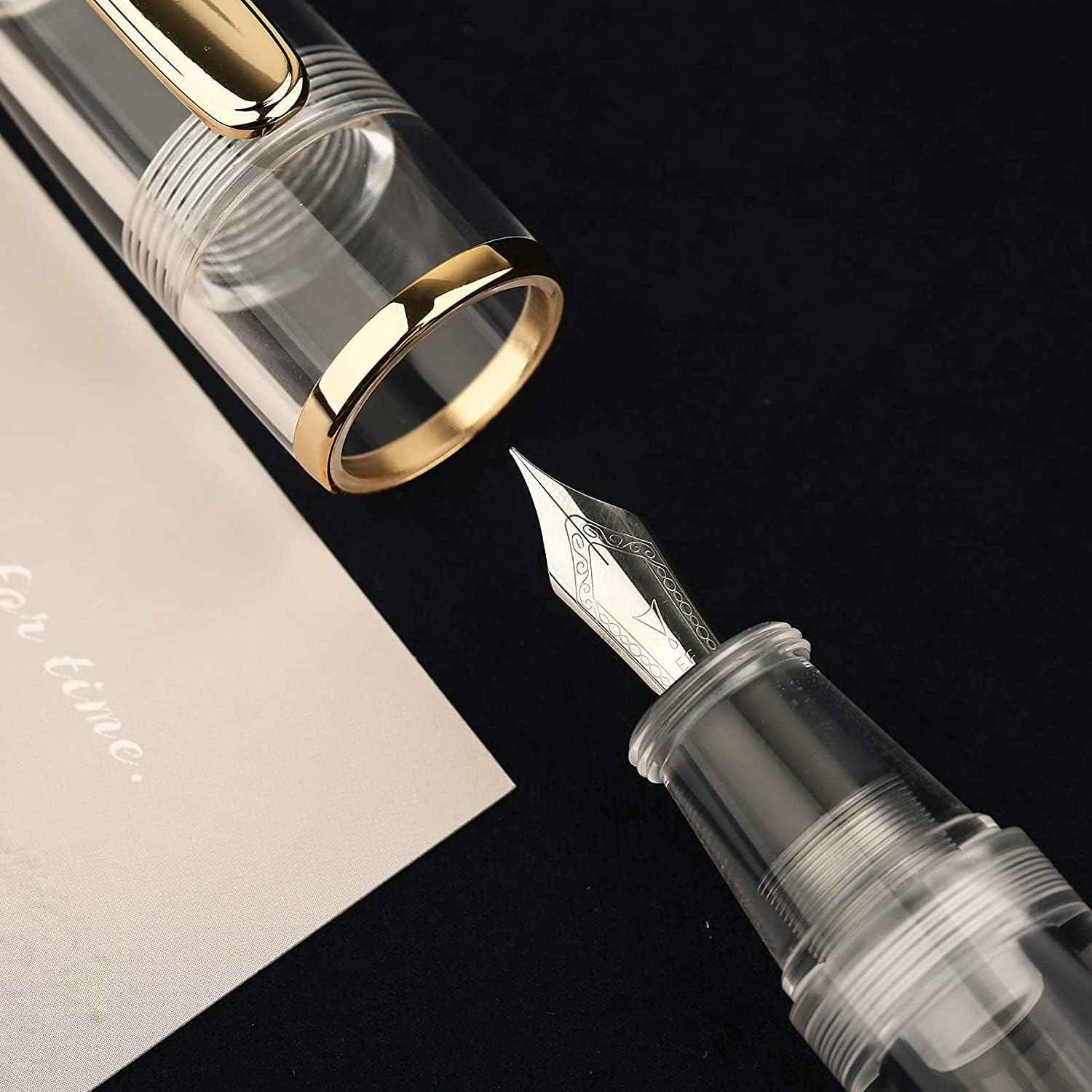 Majohn Q1 Mini Fountain Pen Short Resin Pocket Pen Large Capacity