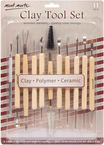 Mont Marte Clay Tool Set,11 Piece