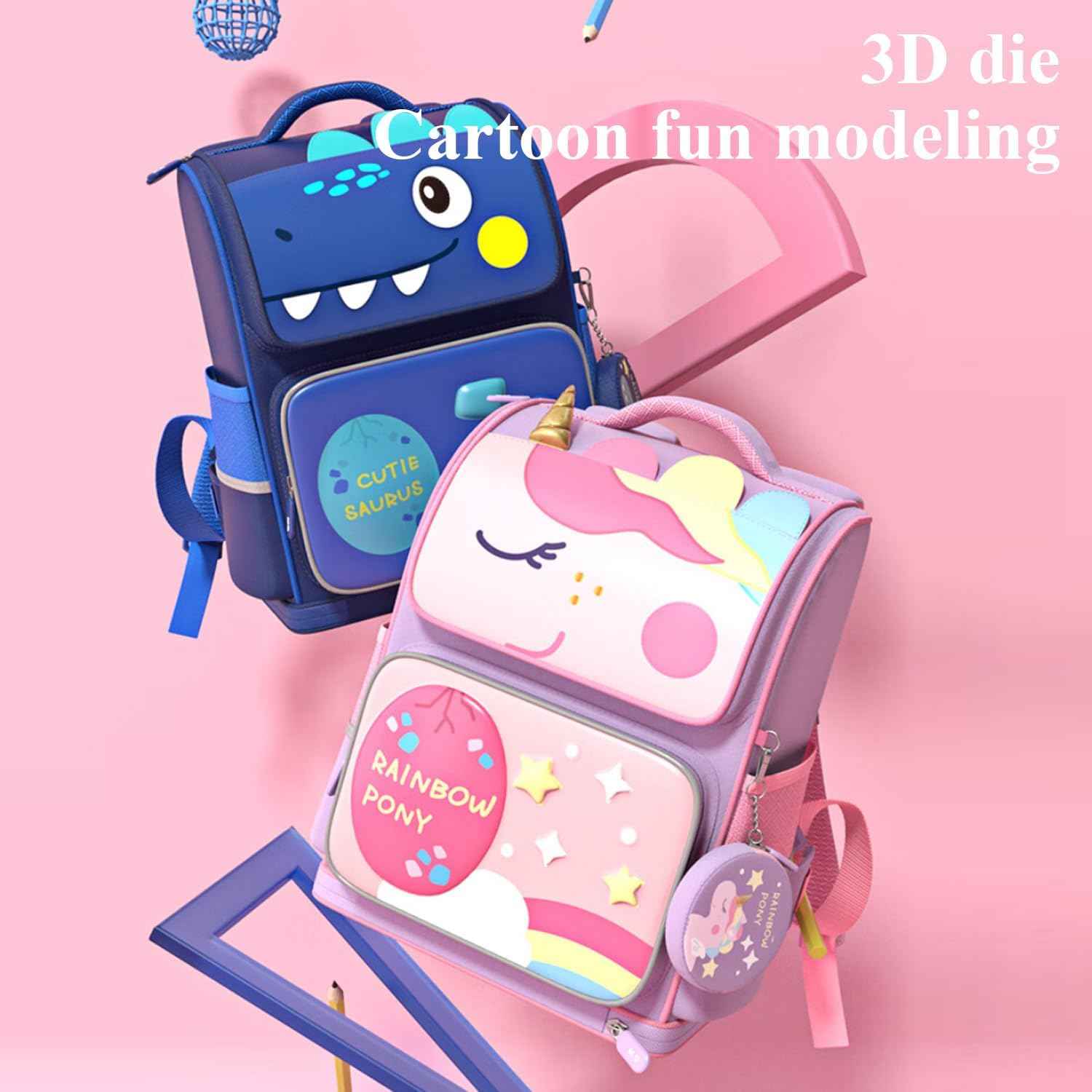 M&G Kids Large Capacity Pink Unicorn Backpack Girls School Bag