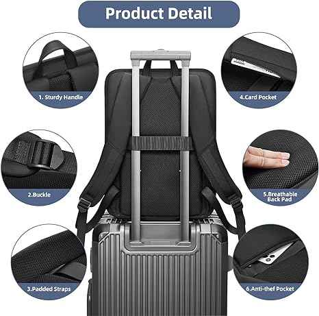 Eurcool Vintage Laptop Backpack Slim Business Backpack