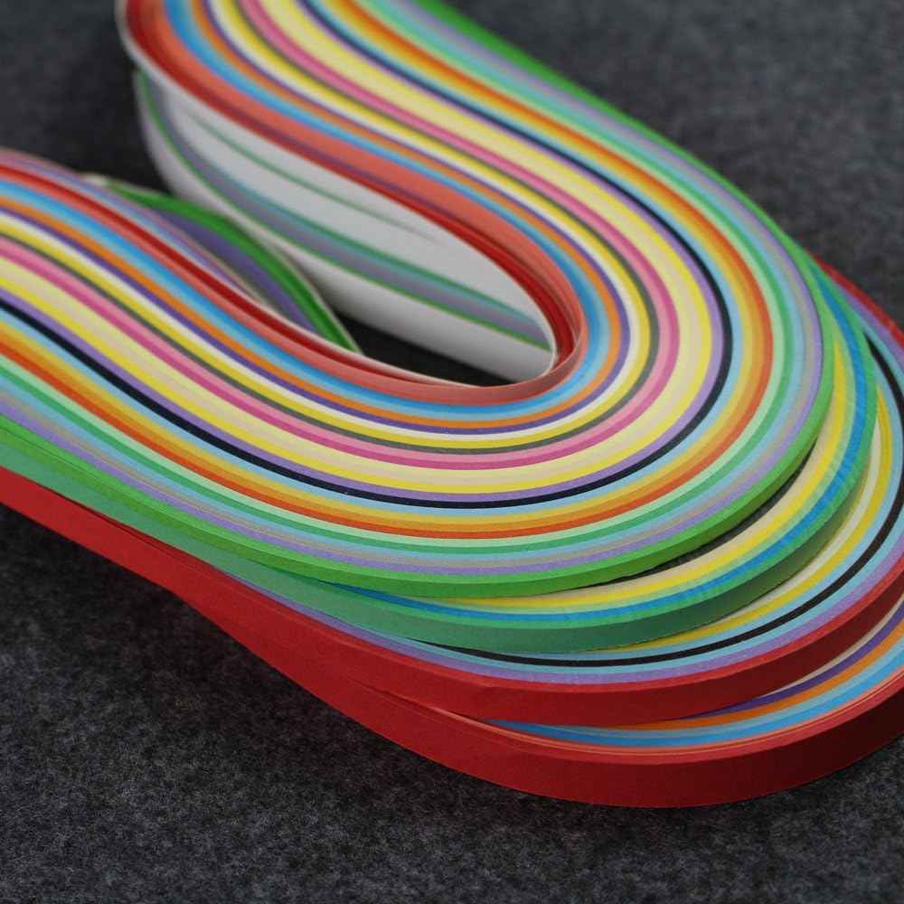 1040PCS Paper Quilling Strips Set 26 Colors (3/5/7/10mmx39cm,4 Pack)