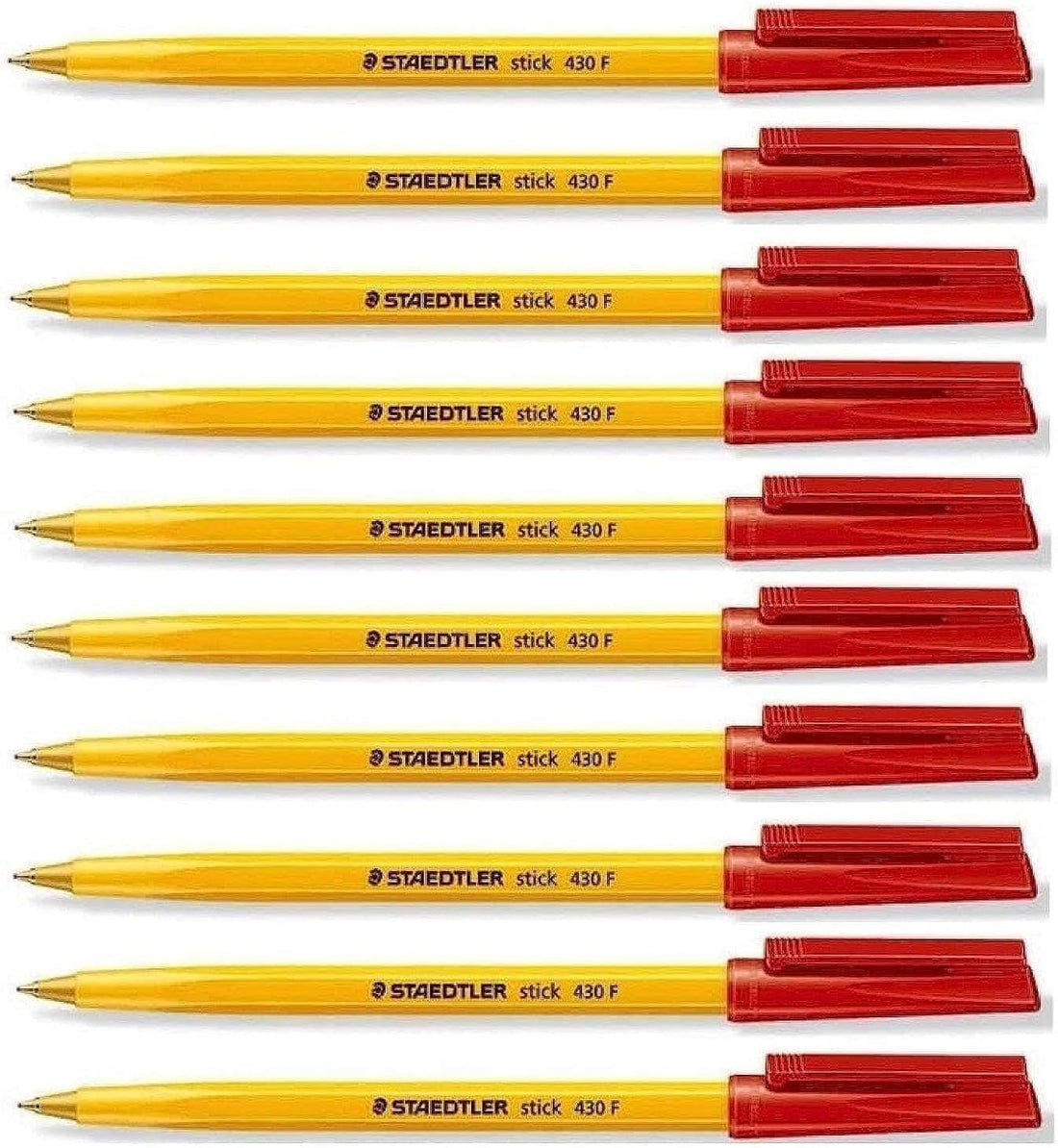 Staedtler Stick 430 F Ballpoint Pen 0.3mm Fine Point,10 Pack