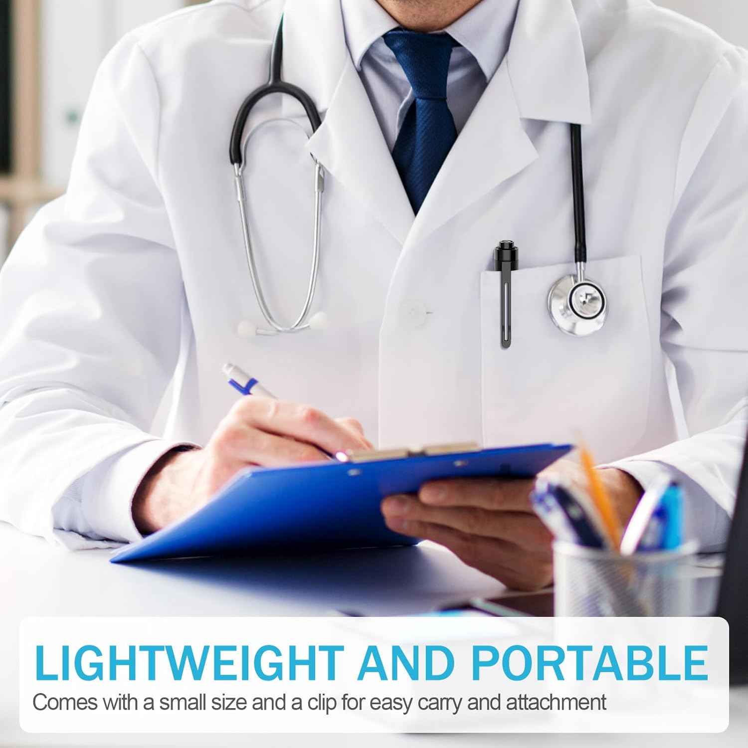 Rechargeable LED Medical Pen Lights for Nurse 2 Pack
