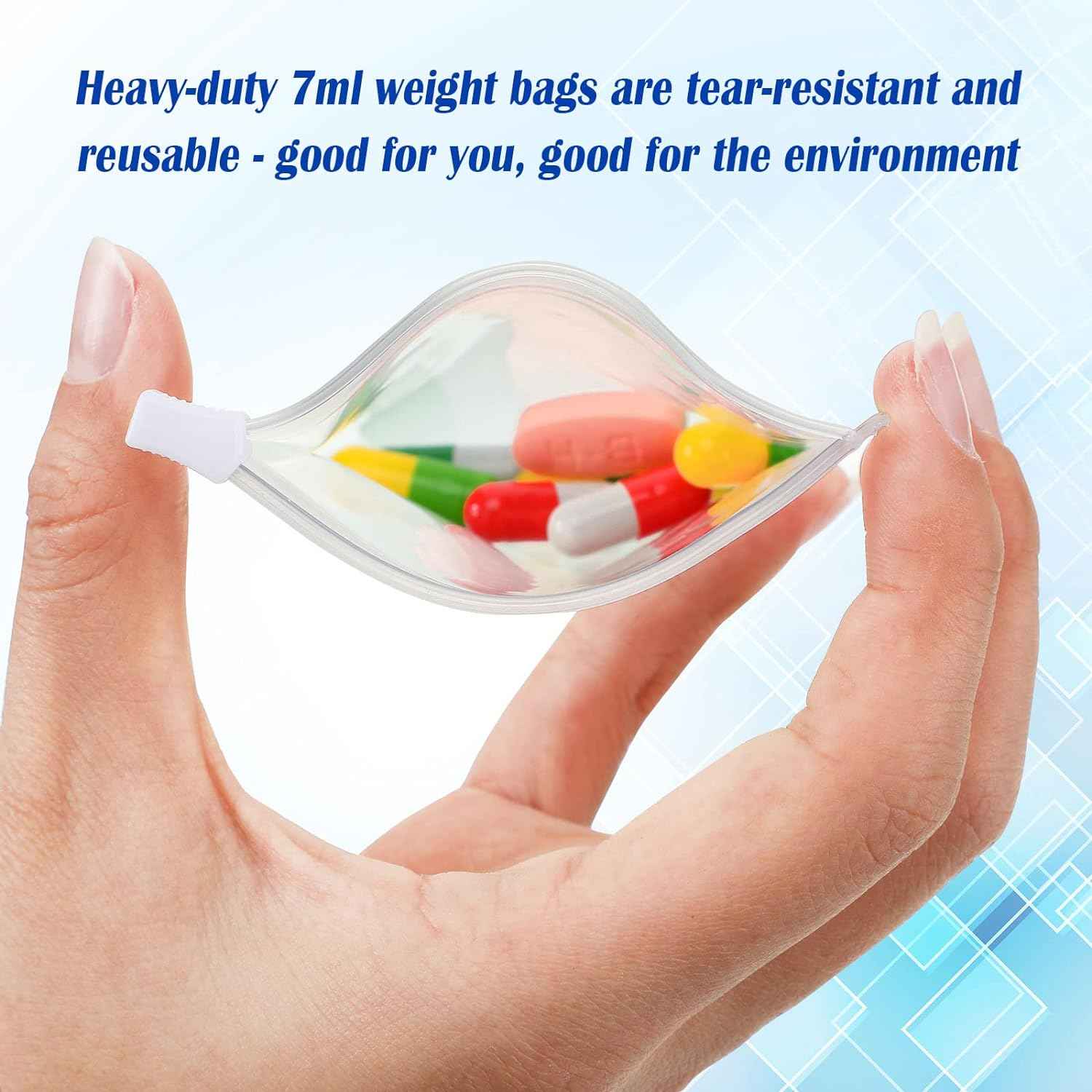 Zippered Pill Pouch Travel Medicine Organizer Storage 24 Pack