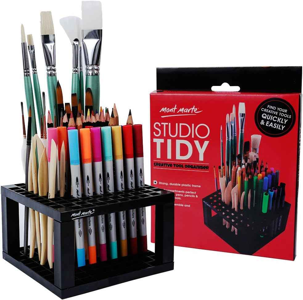 MONT MARTE 96 Hole Plastic Marker Pen,Pencil,Brush Holder Big Hole
