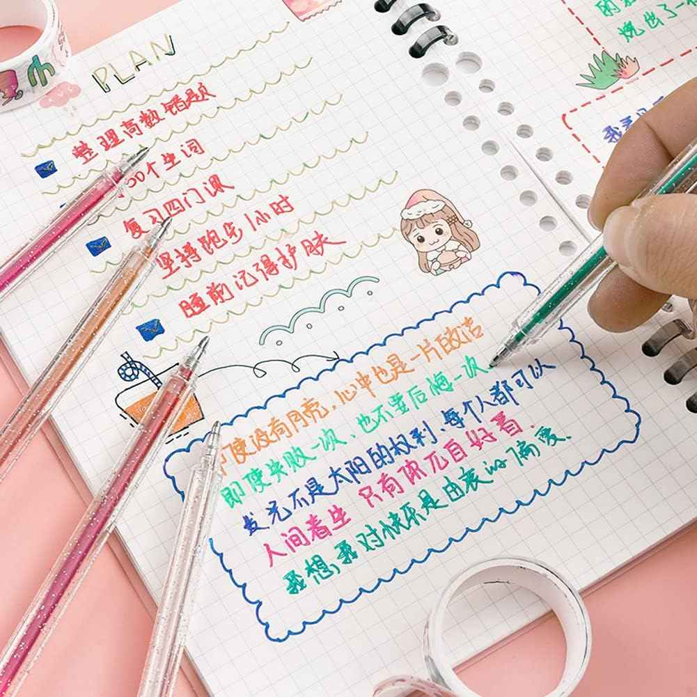 6/12/18 Colors Glitter Pen Set for Kids Adult Coloring Drawing Crafting Doodling