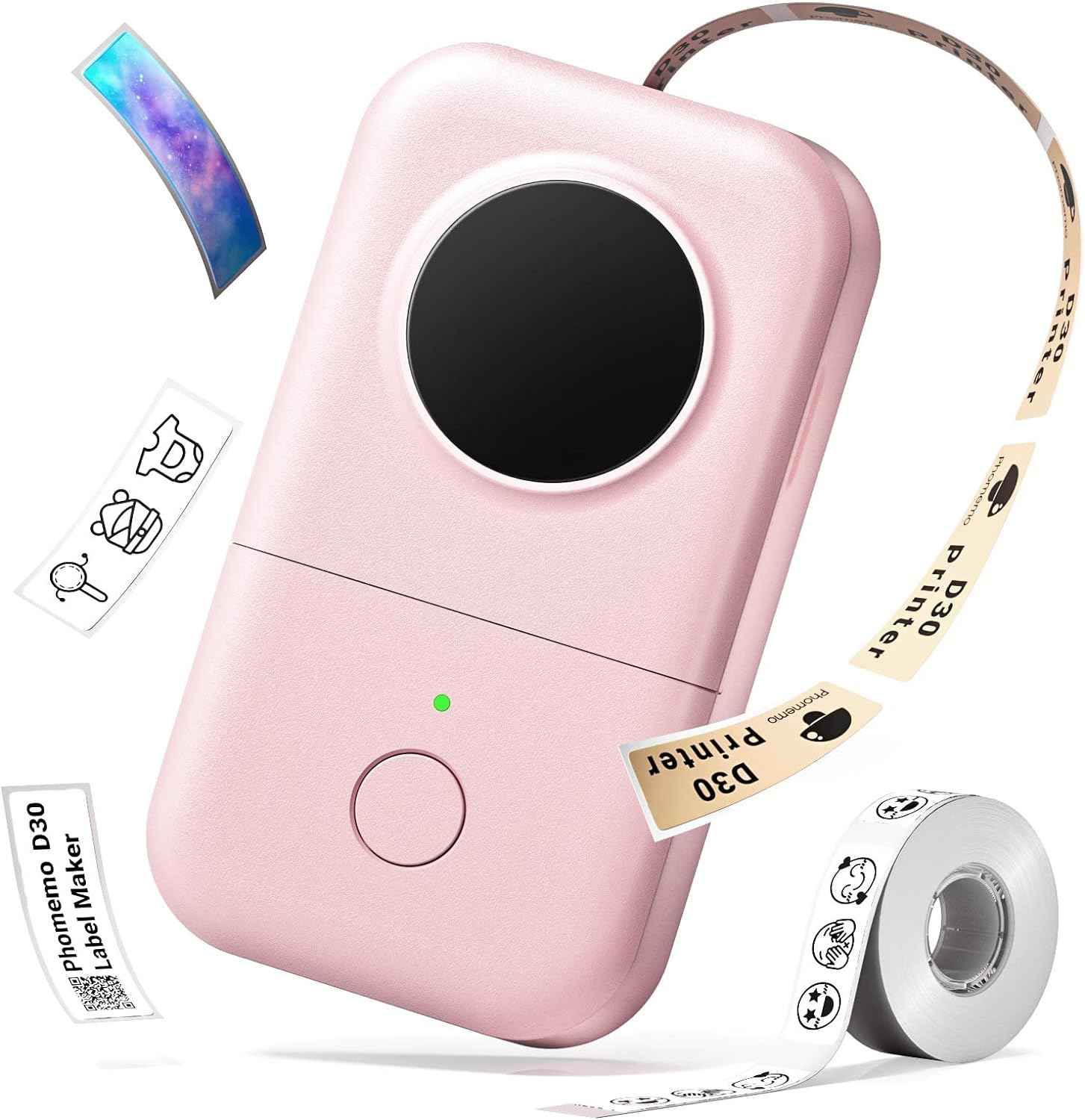Phomemo D30 1/2 Inch Sticker Label Maker Machine Printer Pink