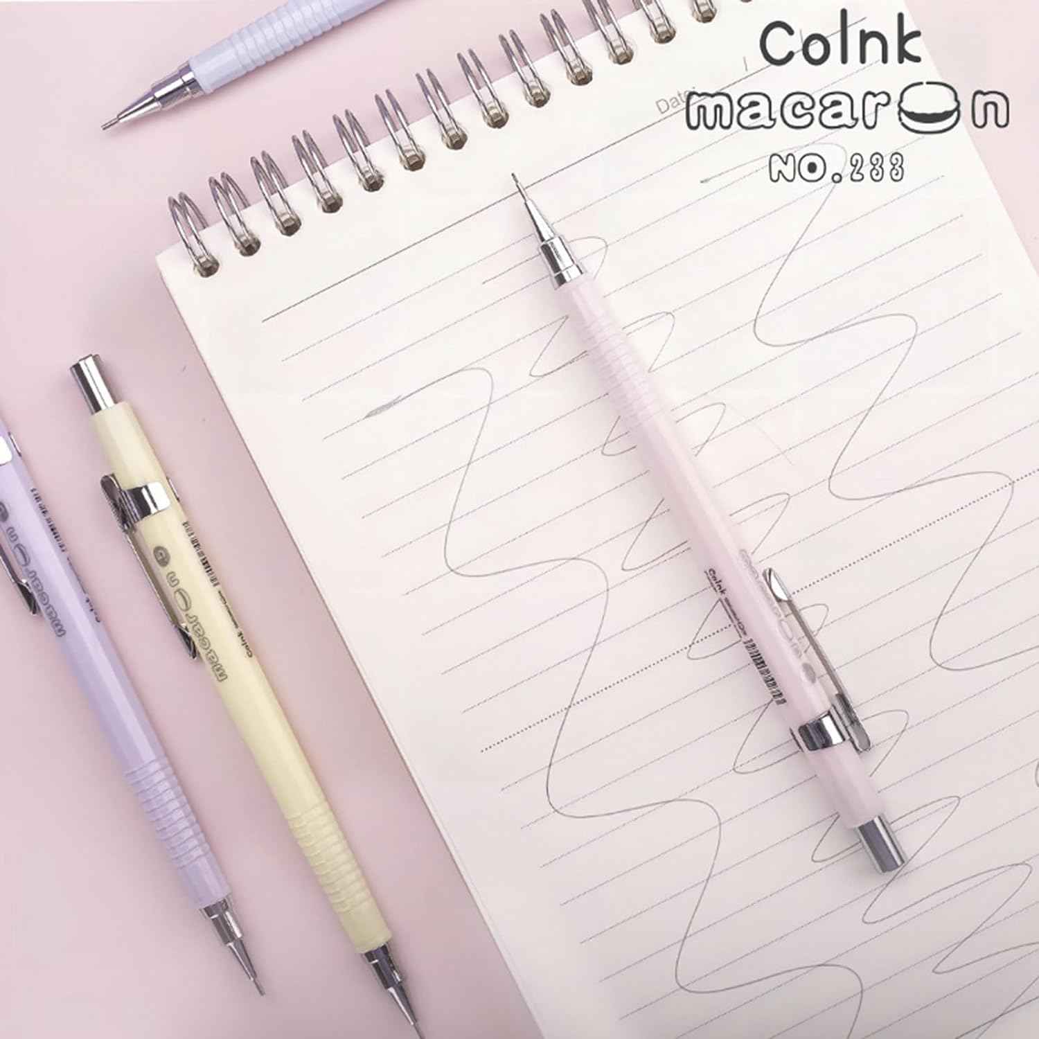 COLNK 6pcs Pastel Art Mechanical Pencil Set 0.5mm