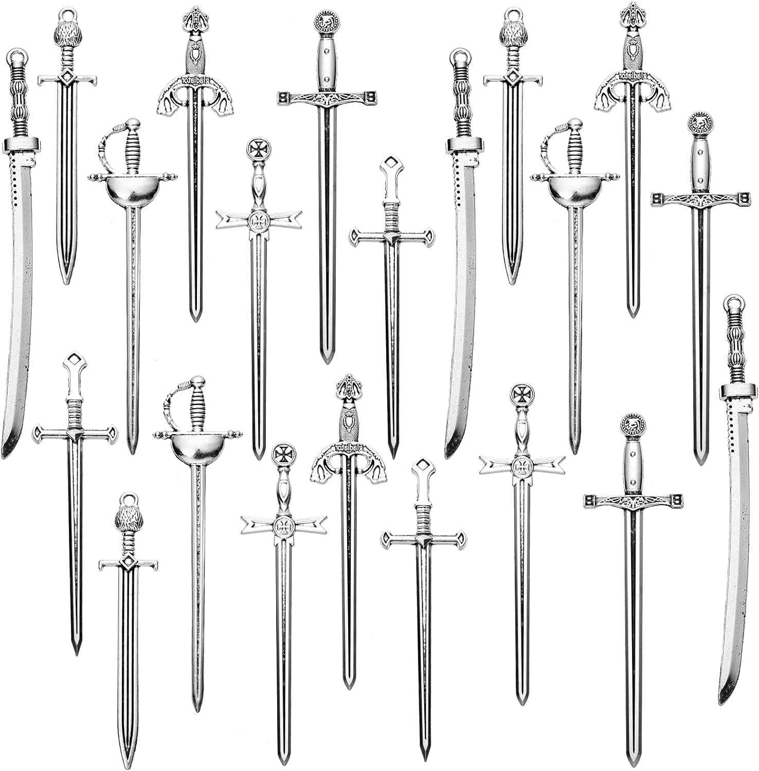 Antique Swords Knife Bookmarks 21 Pack Silver