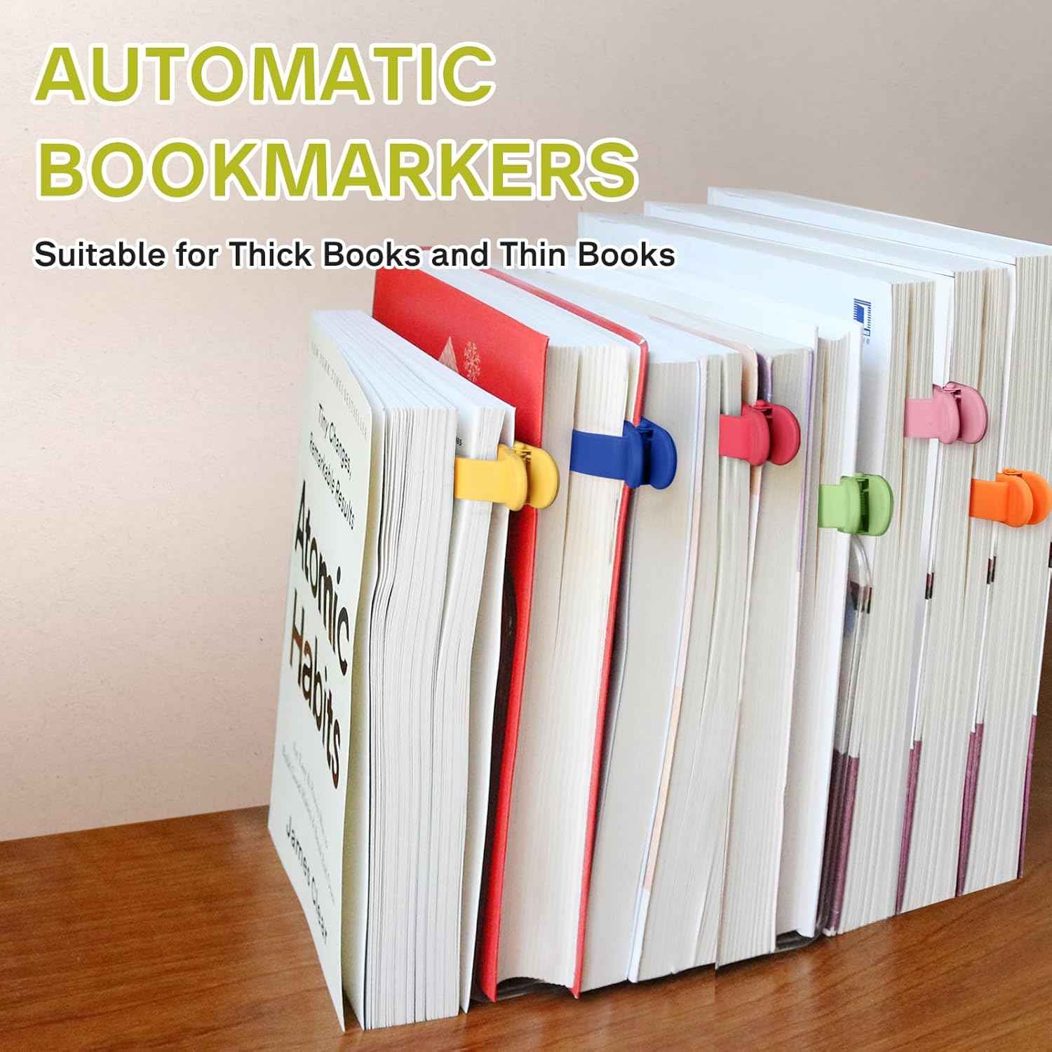 6pcs Automatic Silicone Bookmarks for Reading Women Men Book Lovers