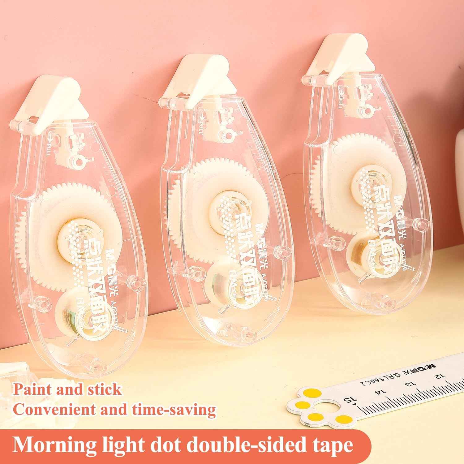 10 Pack Double Sided Glue Scrapbook Tape Roller,80M/262FT