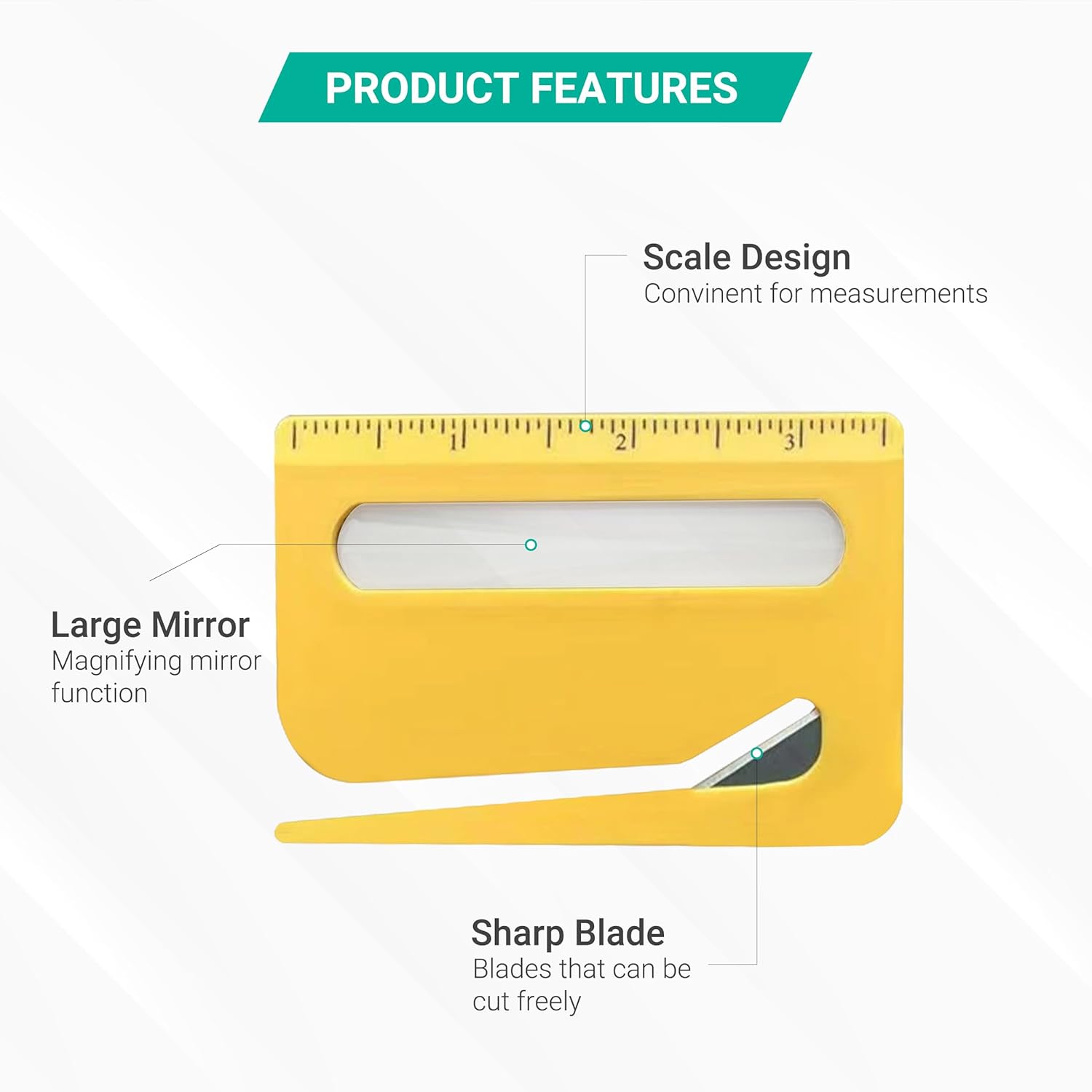 3-in-1 Letter Opener, Ruler & Magnifier 6 Color Pack