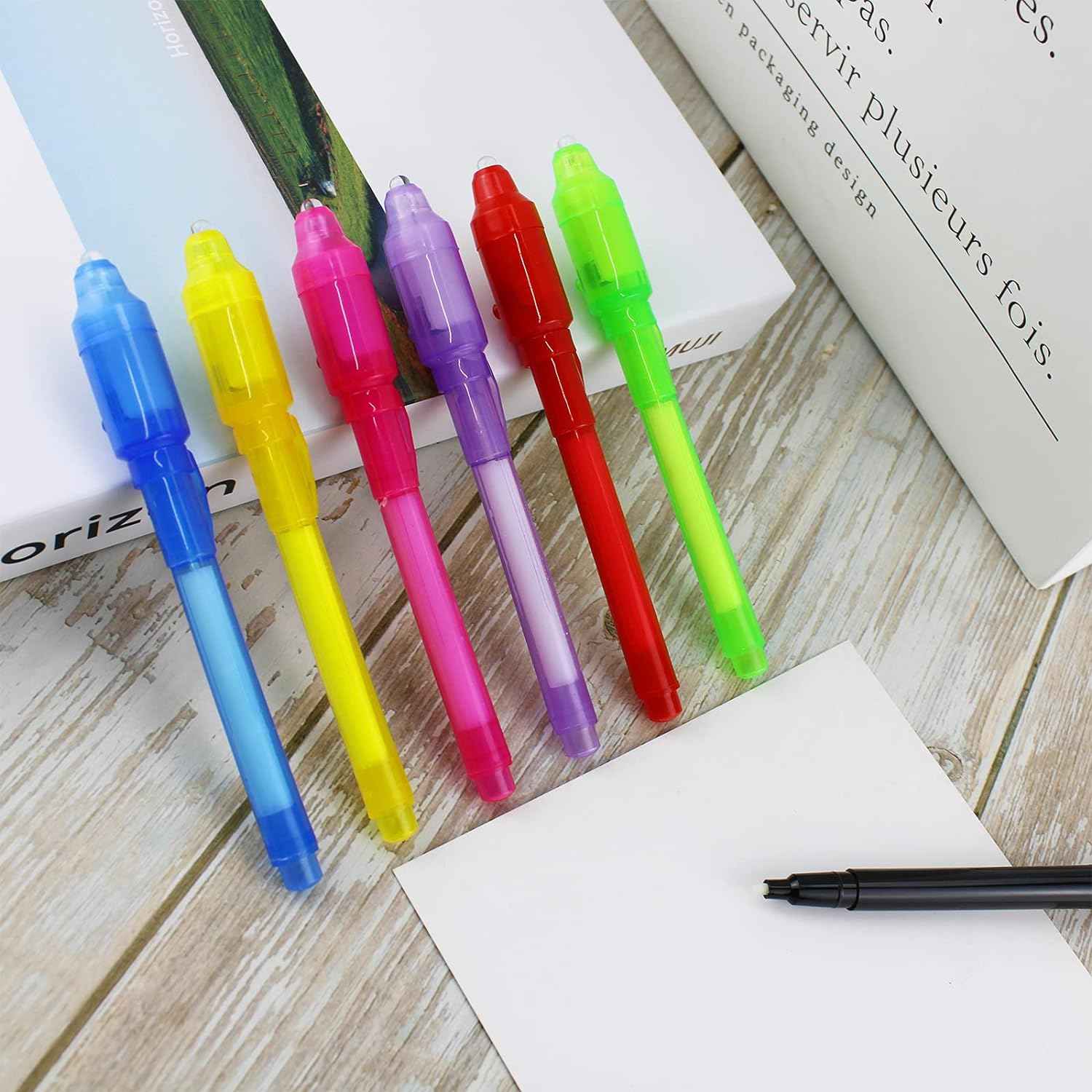 7pcs Invisible Ink Spy Pen with UV Light for Kids Secret Message
