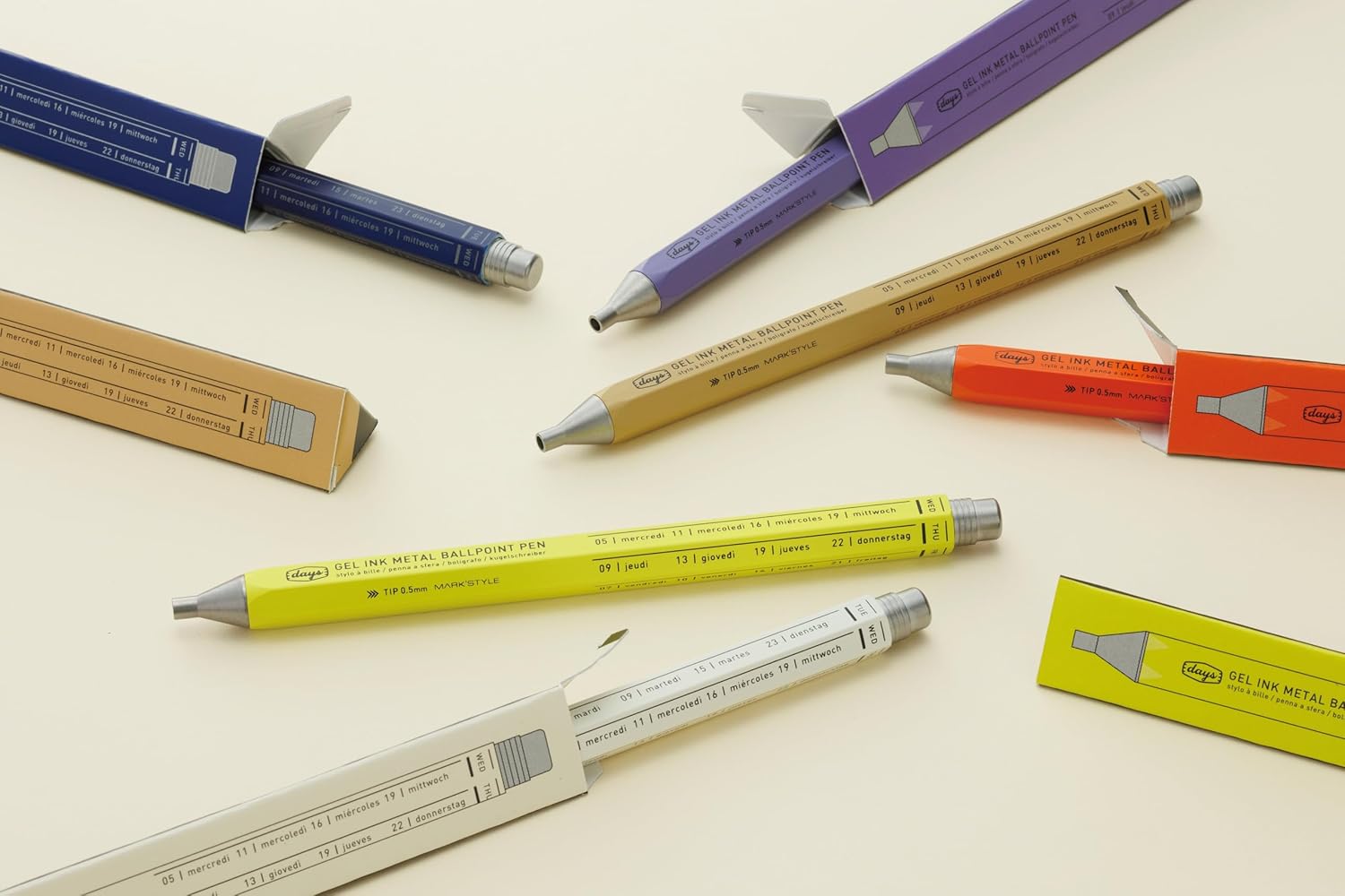 Mark's Style Days Gel Ink Metal Ballpoint Pen,0.5mm