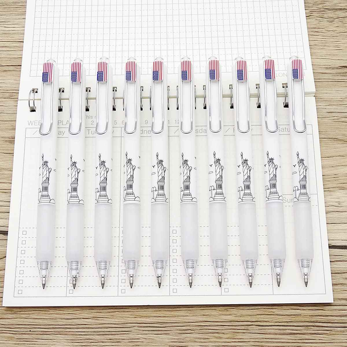 COLNK Retractable Gel Pens 0.5 Black Ink Writing Pen,Fine Point,12-Count