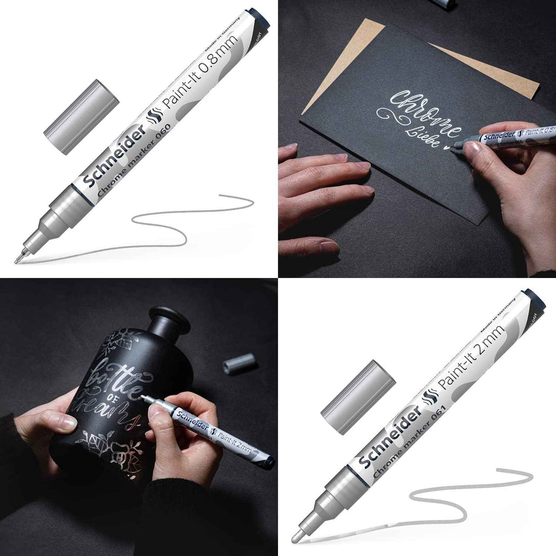 Schneider Chrome Metallic Marker Paint-It 060/061 Pens - 2 Pack