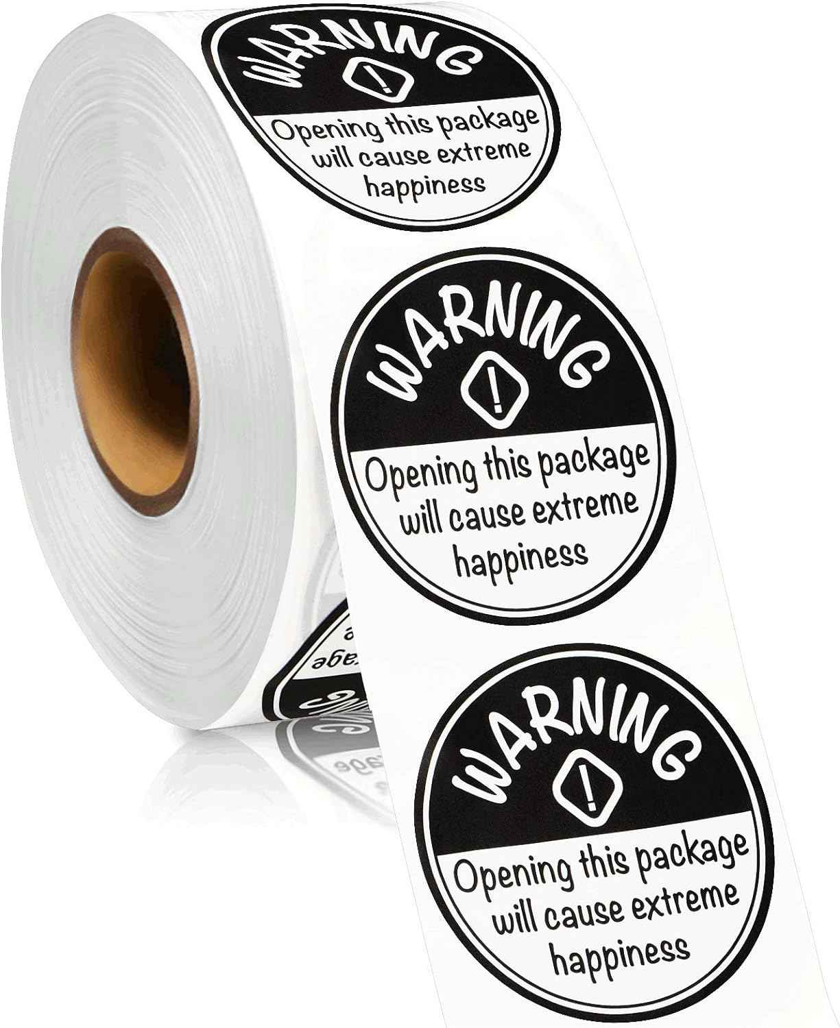 1000Pcs Extreme Happiness Stickers Round Self-Adhesive Labels 1.5 Inch Black
