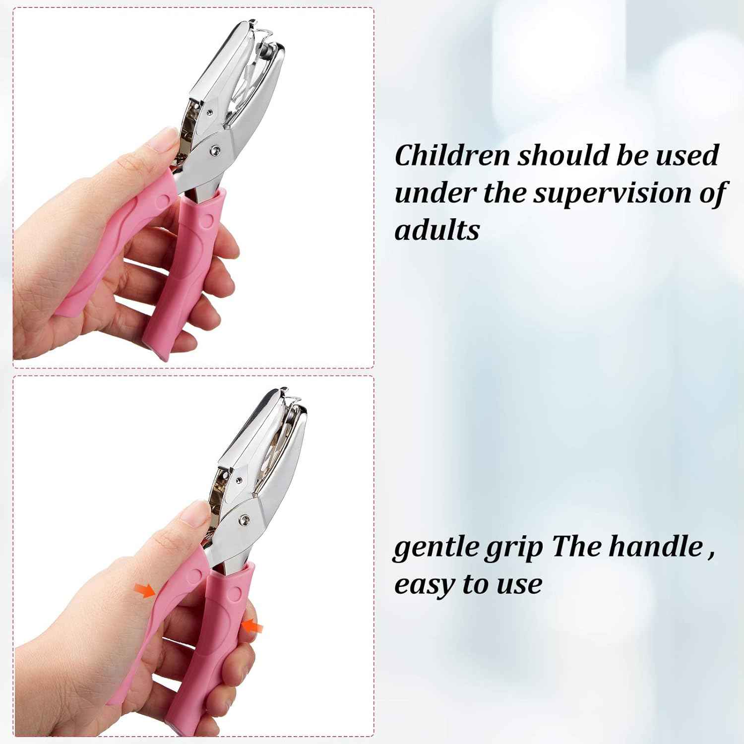 3 Pieces Handheld Hole Paper Punches Metal