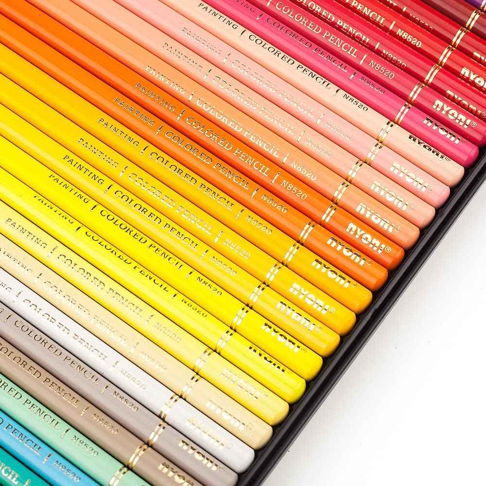 NYONI Professional 120 Colored Drawing Pencils Tin Box