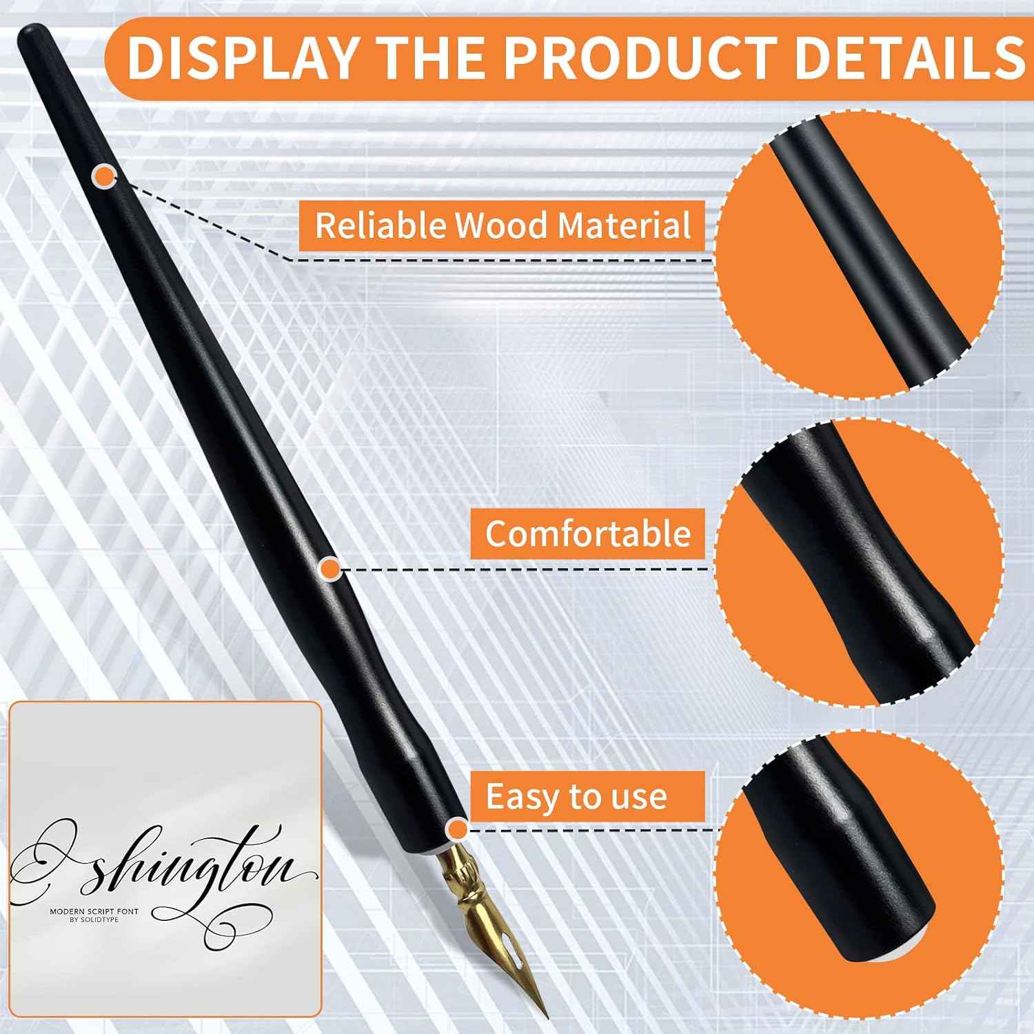 17 Pieces Stainless Steel Calligraphy Pen Nibs Set