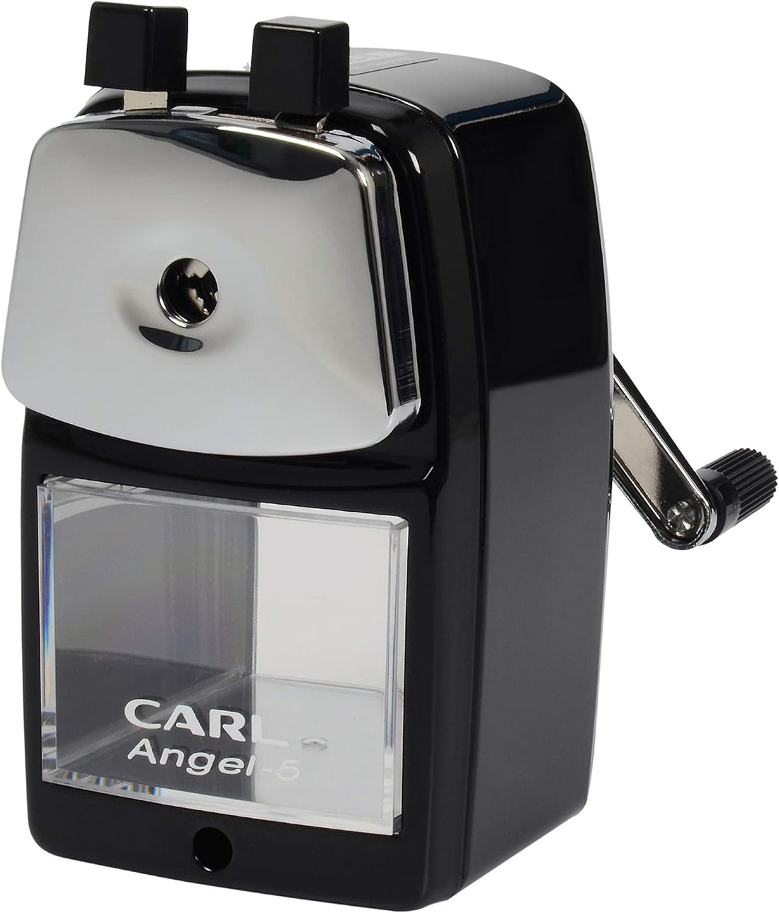 Carl Angel-5 Manual Pencil Sharpener with Metal Table Mount Black