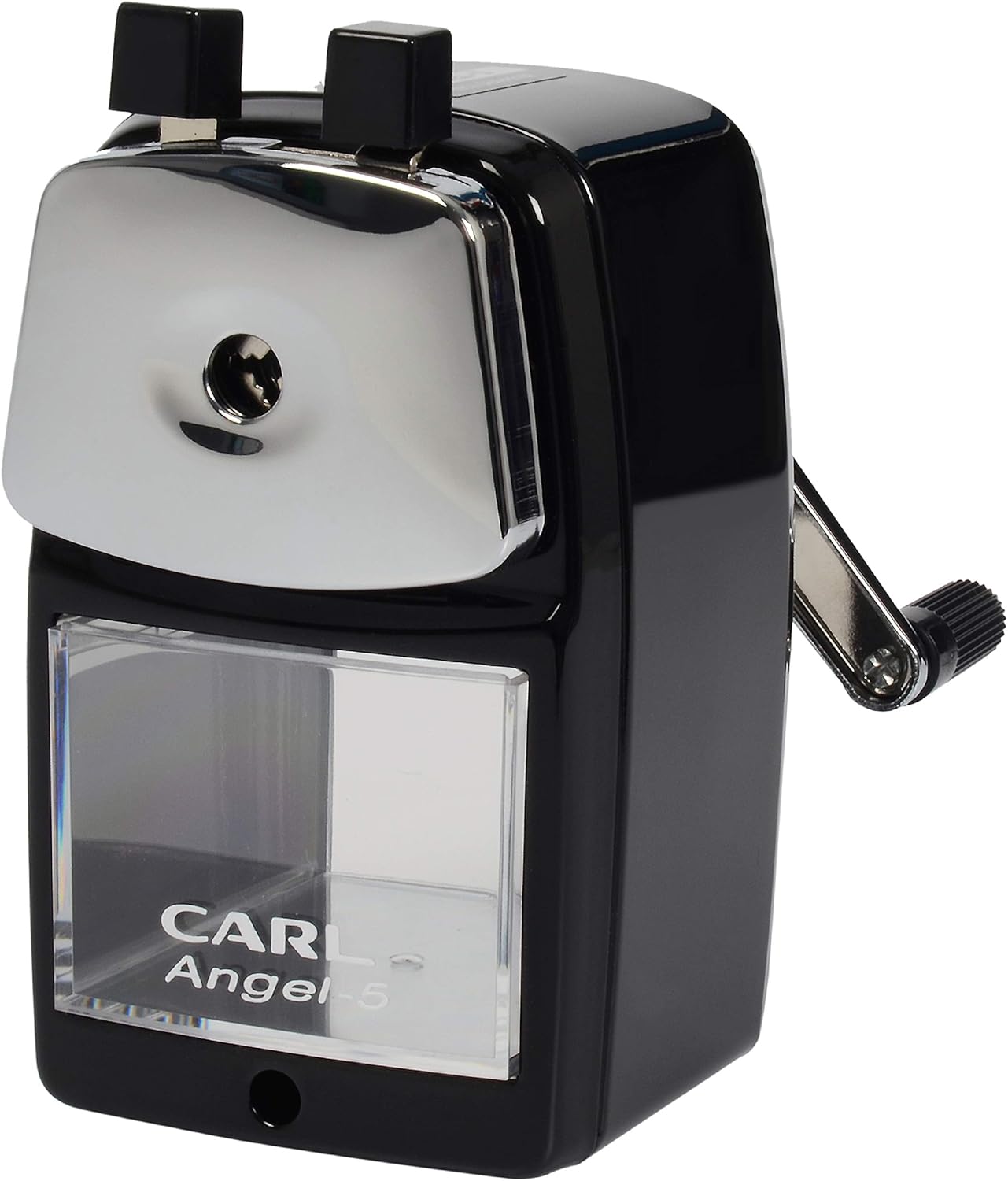 Carl Angel-5 Manual Pencil Sharpener with Metal Table Mount Black