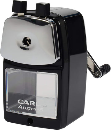 Carl Angel-5 Manual Pencil Sharpener with Metal Table Mount Black