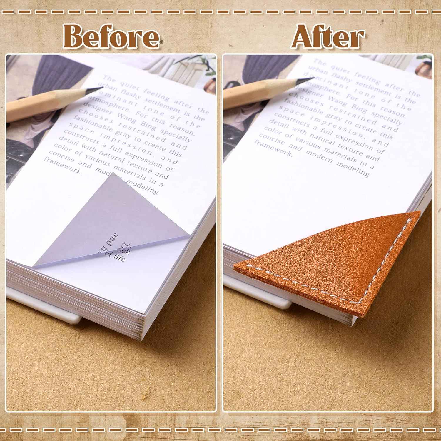 12Pcs Leather Corner Bookmarks for Women Book Lovers Gift Bible